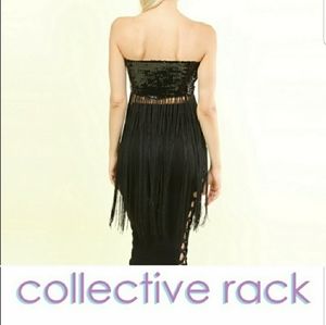 fringe tube top.shirt large